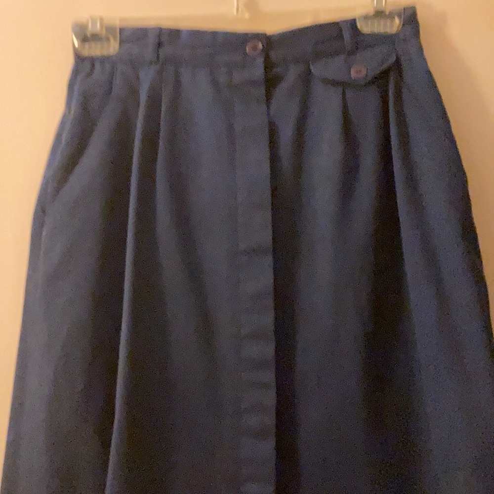 Vintage Reed Hunter blue midi skirt